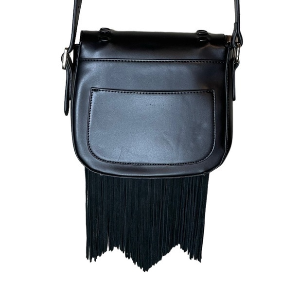 Summer & Rose Sadie Bag Purse with‎ Black Fringe and Gold Hardware Everyday Bag - Picture 5 of 7